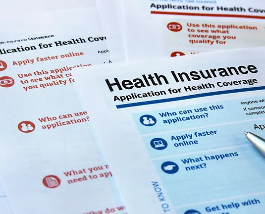 Applications displayed out for health coverage