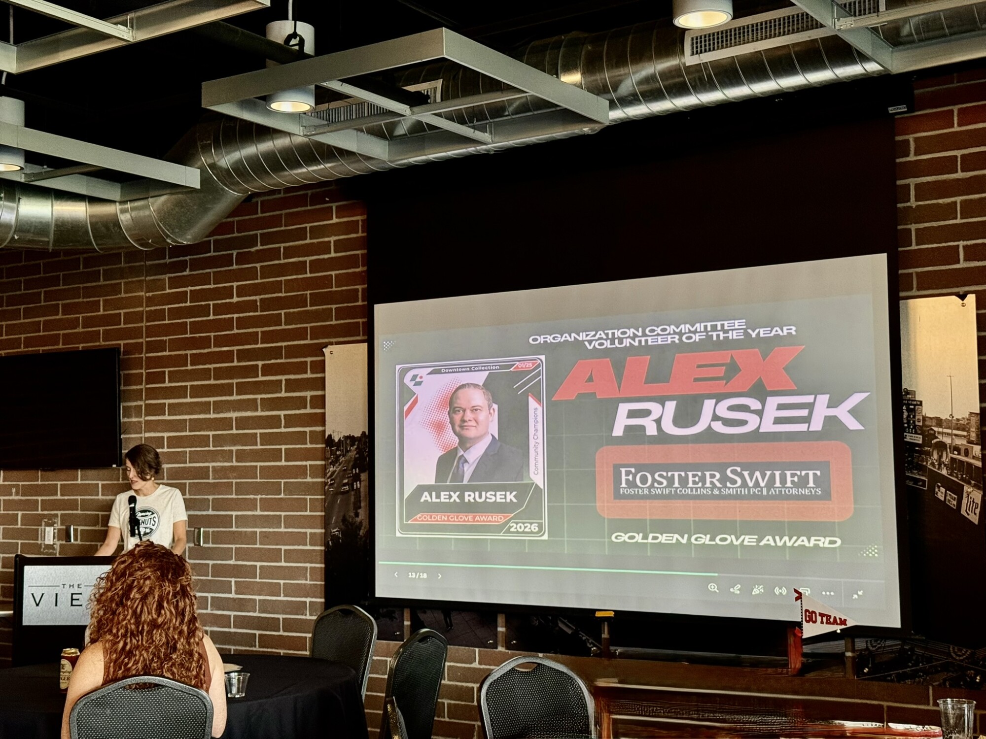 Alex Rusek Receives Golden Glove Award