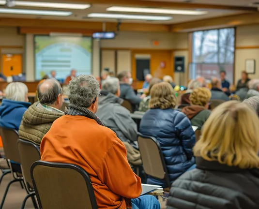 Community meeting thrives as residents gather for an insightful town hall meeting on local issues.