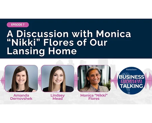 Three women smiling in front of camera with Businesswomen Talking Logo
