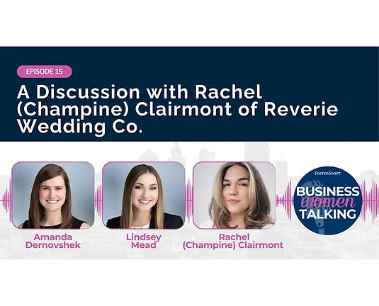 Three women smiling in front of camera with Businesswomen Talking Logo