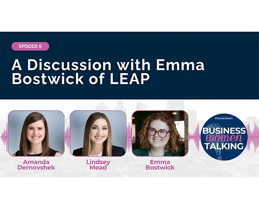 Three women smiling in front of camera with Businesswomen Talking Logo