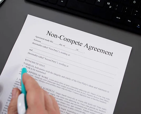 Non Compete Agreement. Business Competition Contract